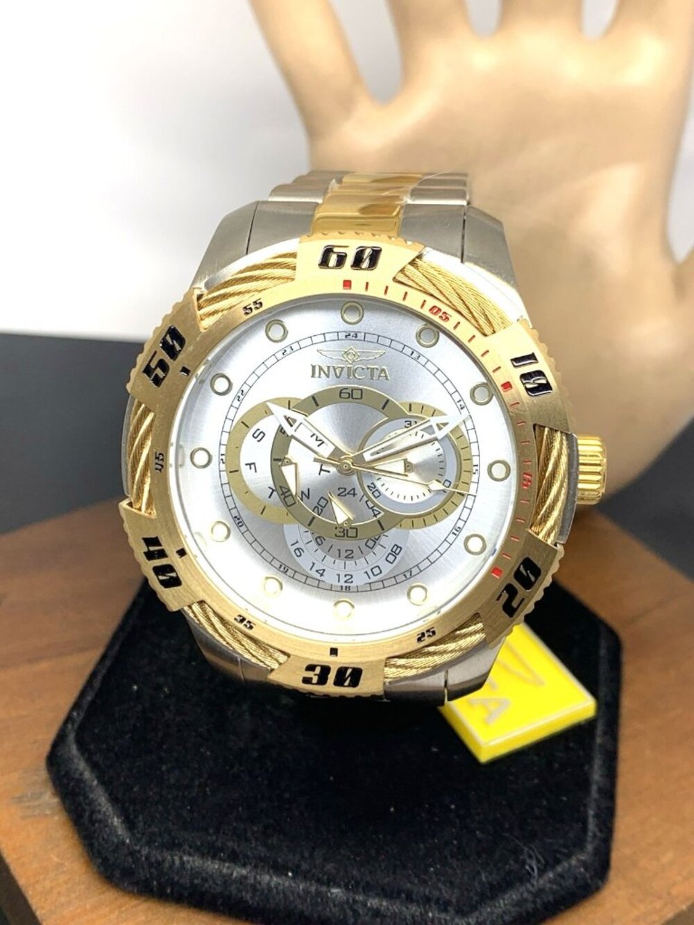 Invicta Men's Watch 45751 Speedway Quartz Chronograph Silver Dial Two Tone Steel